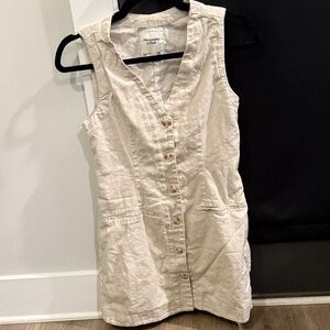 Abercrombie & Fitch Beige Sleeveless Mini Dress
